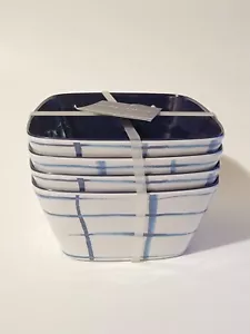 Nautica 4er Set (4) quadratische Schalen aus Melamin.. Neu - Bild 1 von 6