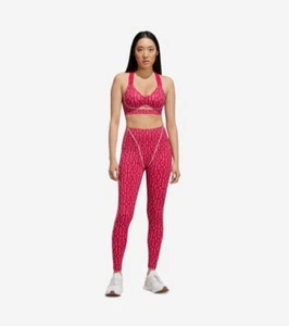 Adidas Ivy Park Leggings Monogram Long Tight Beyoncé Trackies Gym Fitness Pink - Picture 1 of 6
