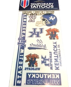 KENTUCKY WILDCATS TEMPORARY TATTOO SHEET NCAA WINCRAFT BRAND NEW - Picture 1 of 1