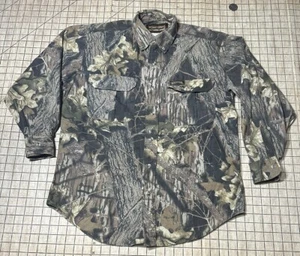 Remington Men’s Breakup Camo Button Shirt Long Sleeve Hunting Men Size M Y2K VTG - Picture 1 of 16