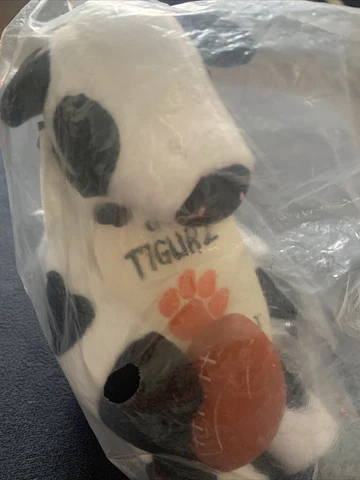 Chick-Fil-A 8" Eat Chikin Watch Pigskin Go Tigurz Clemson Plush Cow- New Sealed Cover