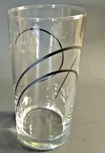 Corelle Coordinates Simple Lines glass tumbler 6" tall - Picture 1 of 4
