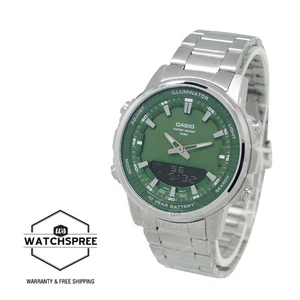 Casio Analog-Digital Sportliches Design Edelstahlband Uhr AMW-880D-3A - Bild 1 von 3