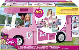 Barbie 3-in-1 Super Abenteuer-Camper 60 Camping-Zubehörteilen GHL 93 NEU & OVP - Bild 1 von 3