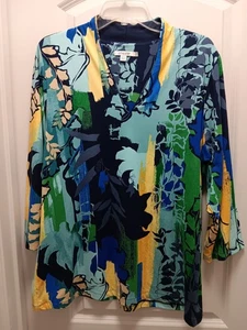 CHICO'S Gr. 3 (XL) V-Ausschnitt Top Mehrfarbig Kunstdruck Viskose/Span Strick - Bild 1 von 5