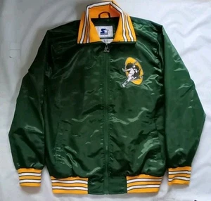 STARTER VINTAGE EDITION GREEN BAY PACKERS OLD LOGOS FULL ZIP SATIN JACKET SIZE L - Picture 1 of 8
