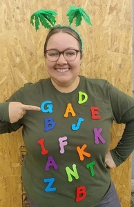 Chicka Chicka Boom Boom Costume Accessories Palm Tree Headband & Felt Alphabet - Imagen 1 de 2