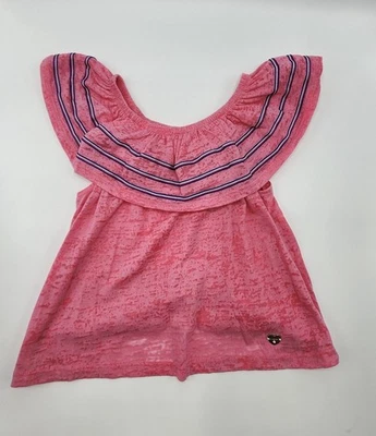 Blusa BEBE Girl’s Viscose Blend Off The Shoulder tamanho 8 anos usada uma vez - Imagem 1 de 4