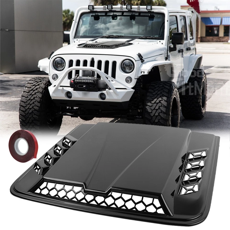 Cubierta de capó de ventilación mate para Jeep Wrangler TJ JK JL LJ Foto 1 de 4