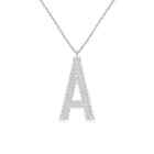 ANGARA GVS2 Diamond Uppercase Alphabet Letter A-Z Initial Pendant in White Gold
