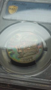 1977 Mo Mexico Peso PCGS AU53     Wonderful Toning                          5038 - Picture 1 of 5