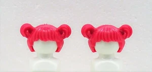 2 X Special Hair Braids Pink Red Playmobil To Manga Magic Woman Asia Fee Elf H07 - Picture 1 of 3