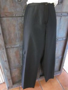 Annette Gortz Black Designer Pants Womens Size 12 Wool Cargo Trousers 42 Germany