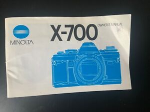 Minolta X-700 Camera Instruction Manual - Original not a Copy -