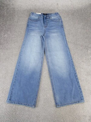 Jeans 7 For All Mankind Niñas 10 Lotta Pierna Ancha Lavado Ligero Denim Pull On NUEVO Foto 1 de 4