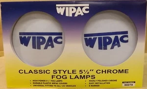 WIPAC CLASSIC STYLE 5.5" CHROME FOG LAMPS - 12V - HIGHLY POLISHED - PAIR WIS6078 - Picture 1 of 3