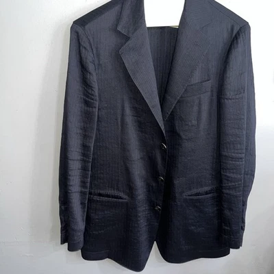 Jaqueta Giorgio Armani Masculina Vintage Blazer de Linho Casaco Esportivo Tamanho Médio Ou 38R - Imagem 1 de 4