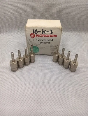 Expansor de extremo de tubo Norgren tubo de 1/4" O/D a vástago de tubo OD de 5/32" 120230204 Lote de 8 Foto 1 de 4