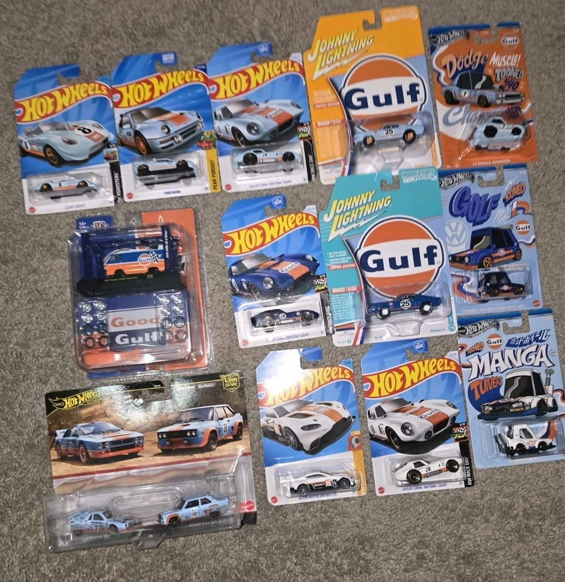 Hot Wheels Gulf Oil Contemporary Manufacture Diecast Cars, Trucks