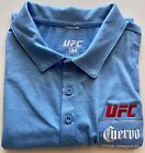UFC blue polo Size M embroidered UFC & Cuervo Official Tequila of UFC logos