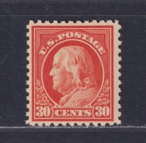 United States Scott 516 MH 1917 30¢ Orange Red Franklin Perf 11 No Wmk SCV $70 - Picture 1 of 2