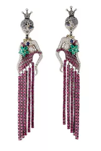 2.35c Diamante Redondo Rubí Esmeralda Zafiro Onix 14K Oro Blanco Colgante - Imagen 1 de 4