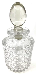 EAPG Duncan Miller HOBNAIL Clear Pressed Glass 7" W/Stopper Vintage Excellent - Picture 1 of 9