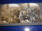 Stereoview photograph Russia Japan war Japanese troops lunch Keystone c1904 - 05