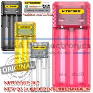 Q2 Intellicharger 18650 20700 21700 High Drain Flat Top Battery Pink Charger - Picture 1 of 1