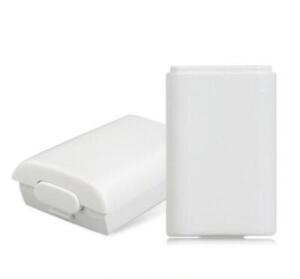 for Xbox 360 Controller - 2x White AA Battery Holder Shell Back Door Cover | FPC