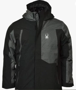 Spyder Youth Boys Full-Zip Flyte Ski Jacket Black/Grey - Picture 1 of 1