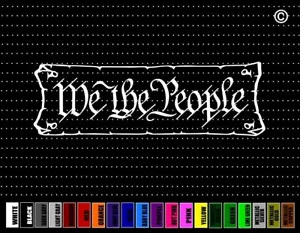 Calcomanía de vinilo para ventana de coche 24" We The People #3 con bandera americana hecha jirones 4x4 - Imagen 1 de 1