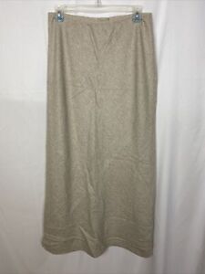 Ann Taylor Loft Womens Wool Long Skirt Size 8 Beige Chevron B17*N