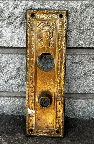 Cass Gilbert Union Central Tower Cincinnati Bronze Door Back Plates Lock Hole Cover