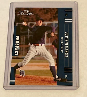 Tarjeta Justin Verlander 2005 Playoff Prestige Prospect SP #151 Detroit Tigers Mets Foto 1 de 4