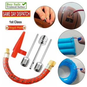 Ball Inflating Pump Needle Football Basketball Soccer Vale Adaptor Air Pin UK - Picture 1 of 8
