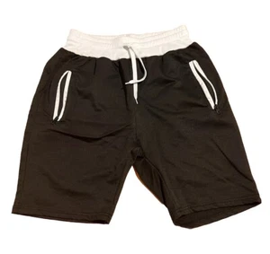 Pantaloncini M Uomo Palestra Gym Corto Tasche Cerniere Made In Cina Nero Sport - Foto 1 di 5