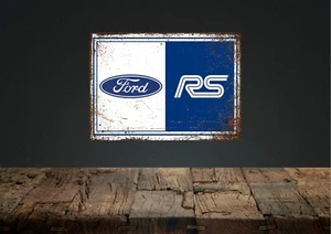 Ford RS sign, garage bar, home bar, mancave, workshop, Tool Box, Metal Sign - Foto 1 di 2