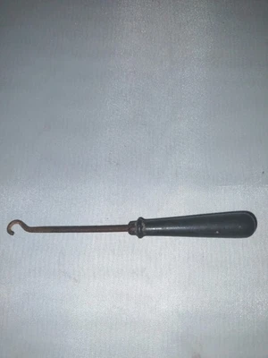Antiguo gancho de botón mango de madera  Foto 1 de 4