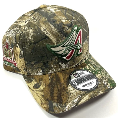 New Era Anaheim Angels Exclusive REAL TREE CAMO 9FORTY A-Frame Snapback Hat Cap - Image 1 of 4