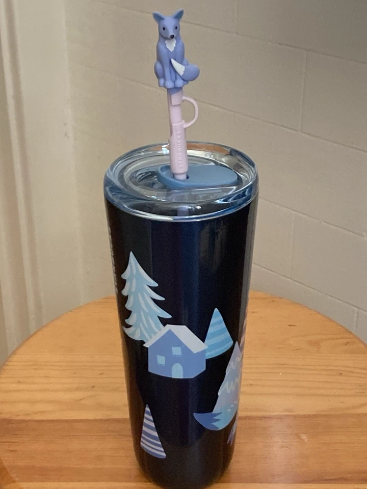 Starbucks Navidad 2025 24 oz. Vaso con Fox Topper Sip/Paja Caliente/Frío ¡NUEVO CON ETIQUETAS!! Foto 1 de 1