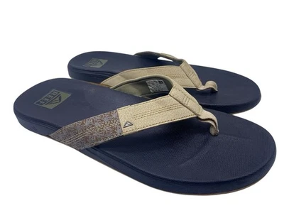 Sandalias Reef Chanclas Talla 12 Para Hombres Correa de Cuero Marrón Tostado Usadas en Excelente Condición Limpias Sin Cordones Foto 1 de 4