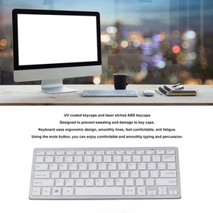 2.4G Wireless Office Keyboard 78 Key Portable Ultra Thin Keyboard For Desktop FY - Afbeelding 1 van 22