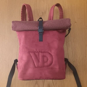 Rucksack rolltop klein handmade in D aus Microfaservelour / Stoff  - Bild 1 von 5