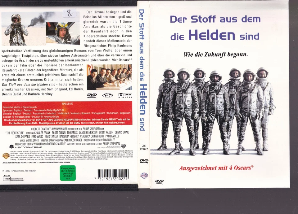 Der Stoff, aus dem die Helden sind (Sam Shepard, Scott Glenn...) DVD - Bild 1 von 1