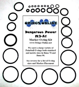Kit de Oring Marcador de Paintball Dangerous Power DP M3-A1 x 4 reconstrucciones/kits - Imagen 1 de 1