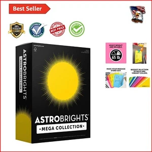 Mega Collection Colored Cardstock - Bright Yellow, 320 Sheets, Acid-Free Quality - Picture 1 of 7