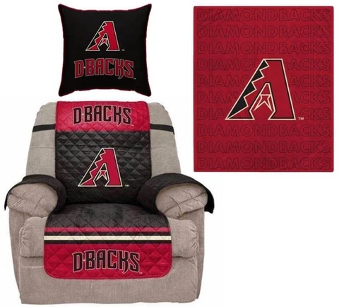 Arizona Diamondbacks MLB Recliner Protector, Blanket and Pillow Set Cover
