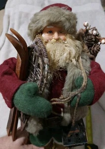 Nikolaus quadratisch "Schneeschuhe" Spirit of Santa Claus Figur, 18" groß - Bild 1 von 7