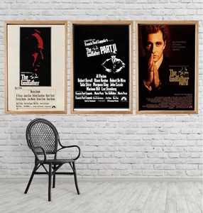 the godfather part 1 2 3 Movie Poster Filmplakat - Picture 1 of 6